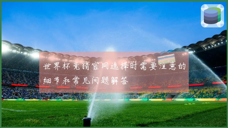 世界杯竞猜官网选择时需要注意的细节和常见问题解答